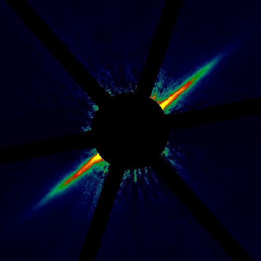 Keck adaptive optics image of the AU Mic disk at 1.65 micron