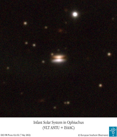 Near-infrared image of the flying saucer disk (2MASSI1628137-243139)